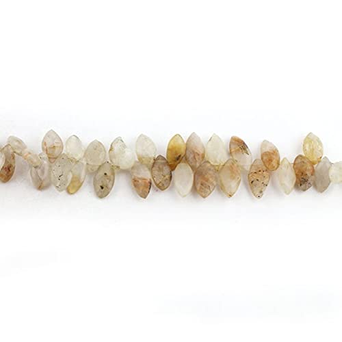 Golden Rutile Briolettes 13mm-16mm : perles quartz rutile doré SB914 pour création de bijoux DIY