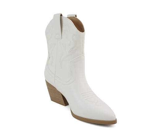 Image of Soda inchBLAZING inch ~ Women Western Bootie Pointe Toe with Low Heel (Wide Fit Available)