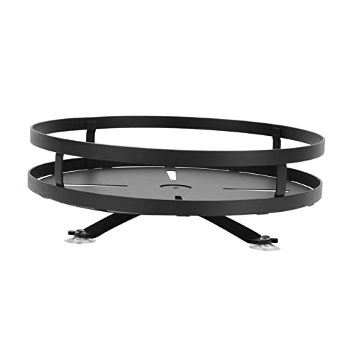 BESTOYARD 1Pieza Estante De Condimentos Giratorio Inoxidable Soporte De Almacenamiento Para Aceite y Sal Organizador De Cocina Compacto y Negro