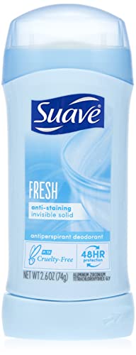 Suave U-BB-1460 24 Hour Protection Fresh Invisible Solid Anti-Perspirant Deodorant Stick - 2.6 oz - Deodorant Stick