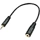 Lindy 35698 Premium Audiokabel 2,5 mm Klinkenstecker auf 3,5 mm Buchse, 20 cm