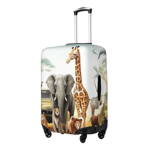 Animal Safari Travel Luggage Cover Suitcase Protector Washable Elastic Suitcase Cover Travel Suitcase Baggage Cover Fits 18-32 Inch Suitcase2