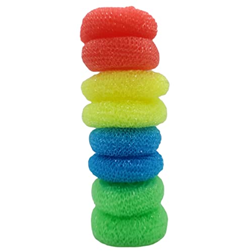 Handy Housewares Round Non-Scratch Nylon All Surface Dish Scouring Pads - Random Colors (8 Pad Pack) #TOP2
