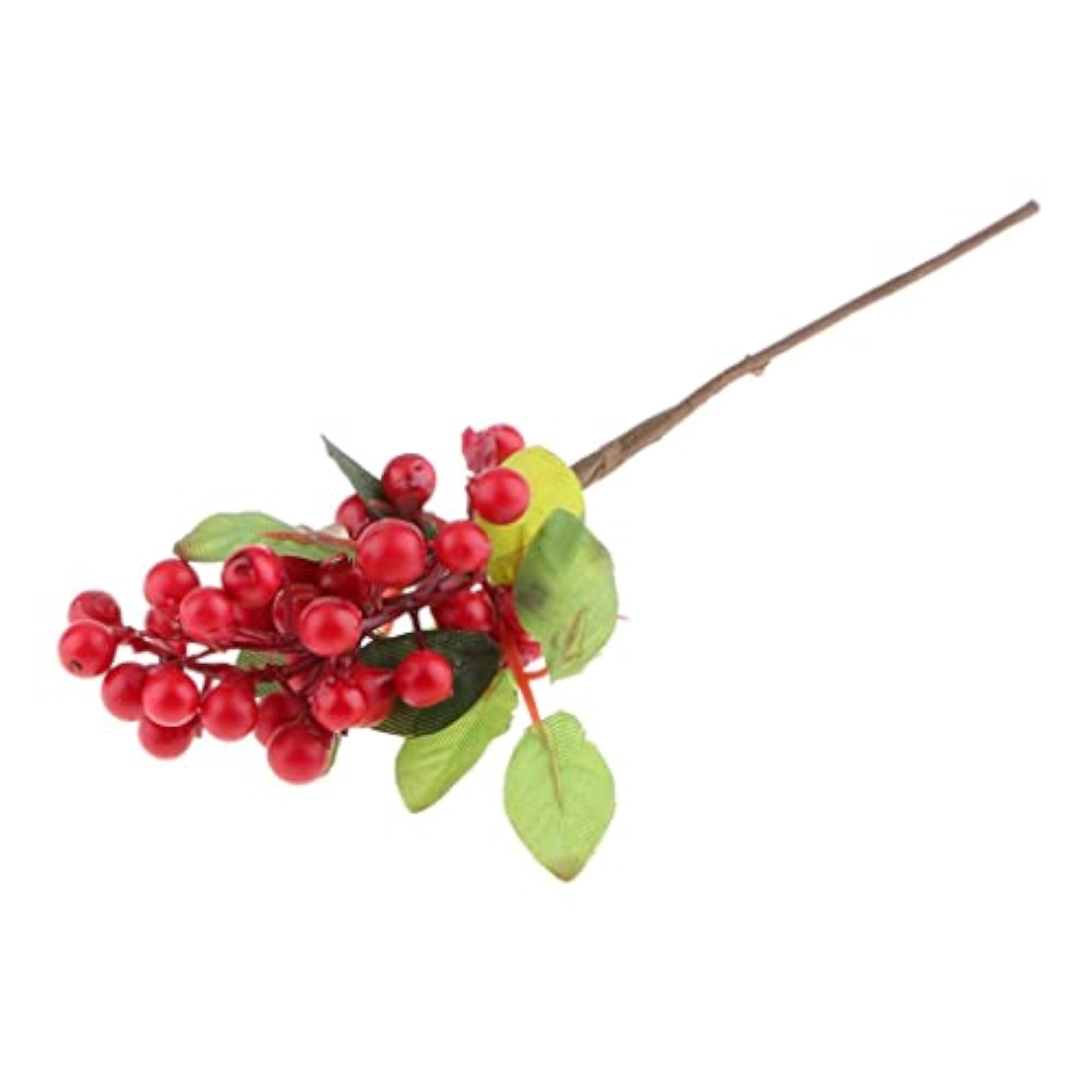 Artificial Fake Plant Fruit Berries Branches Home Cafe Decor Red