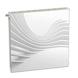 Magnet Heizkörperverkleidung Heizkörperabdeckung Grau Abstrakt 60x60 cm Heizung Abdeckung Verkleidung Magnetische Abdeckmatte Kühlschrank aus Einem Flexiblen Magneten Digitaler Aufdruck