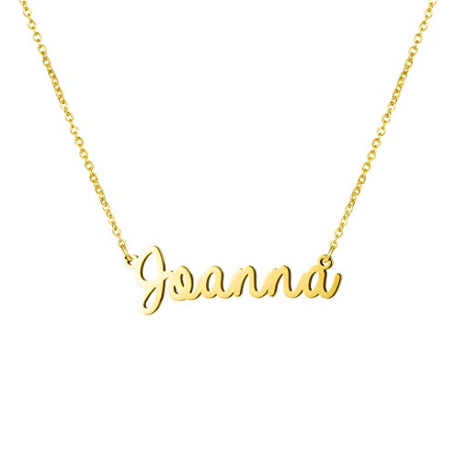 Yiyang Custom Name Necklace 18K Gold Plated Personalized Nameplate Jewelry for Women Yiyang Custom Name Necklace 18K Gold Plated Personalized Nameplate Jewelry for Women