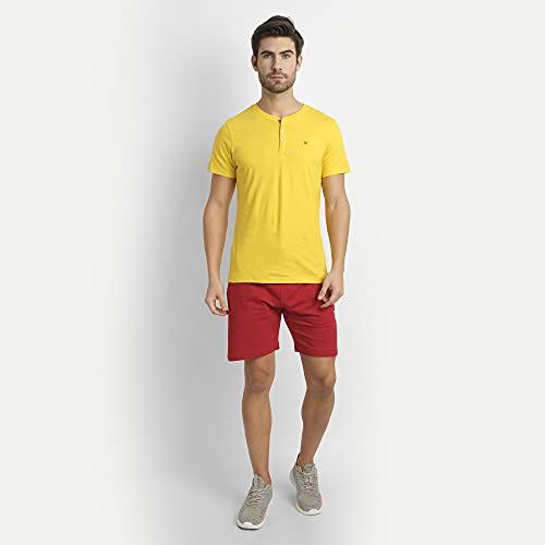 Image of AM SWAN Premium Cotton Half Sleeve Henley T-Shirts