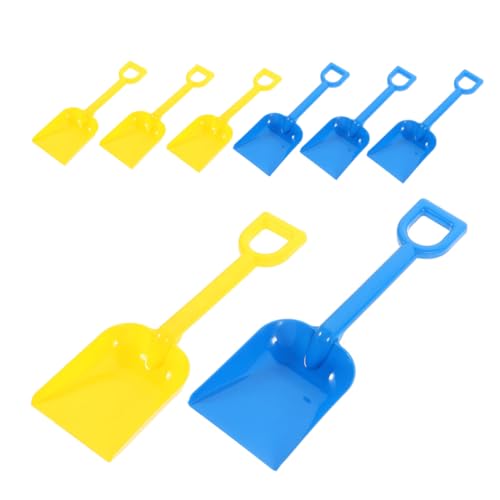 LIOOBO 8PCS Set Beach Sand Digging Shovels Plastic Garden Tools for Outdoor Play for Treasure Hunting and Creativity Development Beach Park
