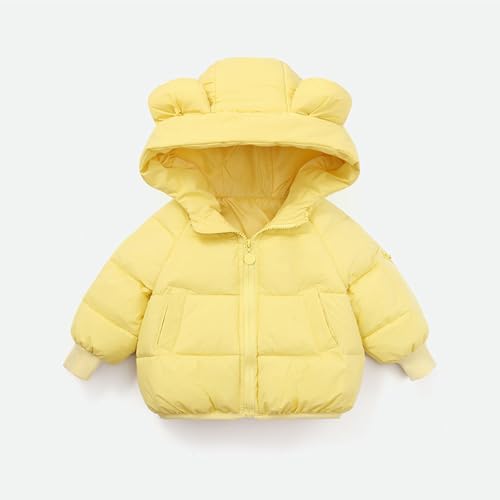 Toddler Winter Coat for Girls Down Thermal Fleece Bear Hooded Kids Puffer Jacket Zip Up Cuffed Long Sleeve Fall Coats4