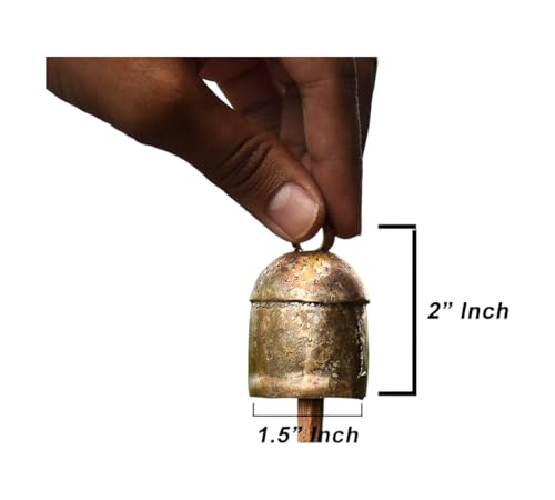 Pack-of-5-Rustic-Decor-Vintage-Christmas-Decoration-Ornaments-Bells–Indian-Decor-Cow-Bell-for-Craft–Small-Tiny-Mini-Gold-Tin-Hanging-Witch-Bells–Jingle-Bells-for-Crafts-2-Inch Pack of 5 Rustic Decor Vintage Christmas Decoration Ornaments Bells–Indian Decor Cow Bell for Craft–Small Tiny Mini Gold Tin Hanging Witch Bells–Jingle Bells for Crafts 2 Inch
