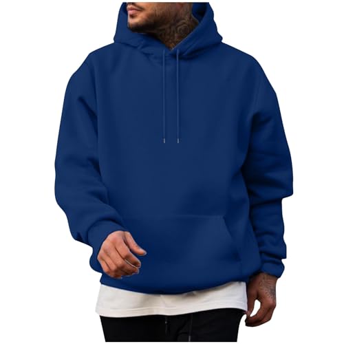 Hoodies for Men Long Sleeve Casual Fashion Drawstring Hooded Pullover Sweatshirts Baggy Comfy Fall Outdoor Hoodie