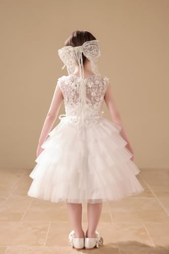 Tulle Flower Girl Dresses for Wedding Flower Appliques First Communion Dresses for Girls A Line Pageant Party Dress3