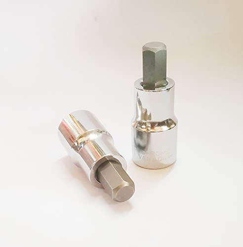 Image of CRV 1 /2 inch Drive Allen Hex Bit Socket, Heavy Duty use, Workshop, Garages, Chrome Vanadium Steel, Rust Free Hardened and Tempered, Anti-Slip & Anti-Corrosion properties 10 MM