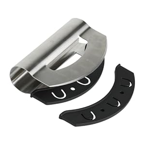 Mindful Design Stainless Steel Mezzaluna Salad & Vegetable Chopper with Protective Cover