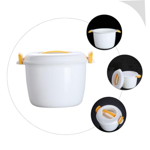 Happyyami 電子レンジ対応食品グレードプラスチック製多機能炊飯器 軽量ポータブル設計 家用野菜 鶏肉 パスタ調理対応 便利なスープ シチュー