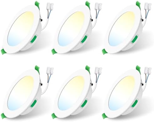 Tomosu LED Downlights for Ceiling Warm White 2700K 5W 450LM, AC 220-240V, Cut 75-90mm, 24mm Ultra Slim LED Recessed Ceiling Lights, IP44 Spotlights for Bathroom, 20 Pack