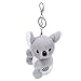 VALICLUD Plüsch Koala Schlüsselbund Rucksack Koala Plüsch Schlüsselring Anhänger Stofftier Schlüsselbund Anhänger Schlüssel Halter Anhänger Für Tasche Dekoration Geschenk Licht Grau