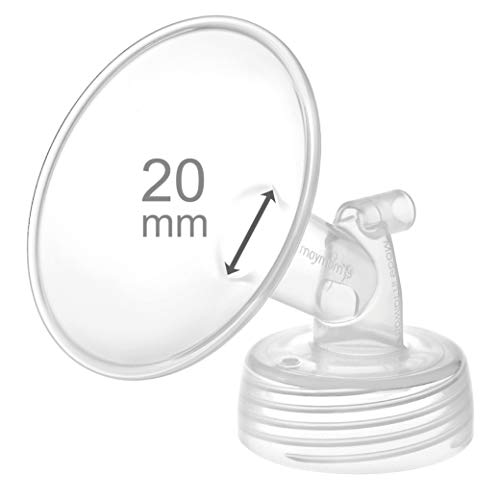 Image of Maymom 20mm Wide Neck Pump Part for Spectra S1/S2 Pumps; Incl Wide Mouth Flange; Not Original Spectra Flange; Replaces Spectra Shield; Compatible with Spectra Syndergy Gold