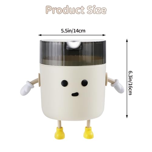 Image of Cute Mini Desktop Trash Can with 6 Rolls of Trash Bags