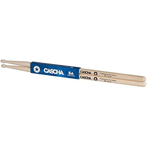 CASCHA professional drumsticks 5A robust maple sticks I drumsticks wood I professional drum accessories I drumsticks maple I drum sticks I drumsticks wooden head model 1 pair (2 pieces) Cover