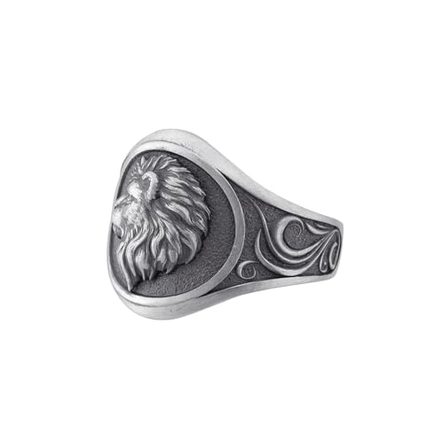 Handmade Lion Head Ring, 925 Sterling Silver Rings, African Leo Men Ring, Animal Jewelry, Gift For Animal Lovers