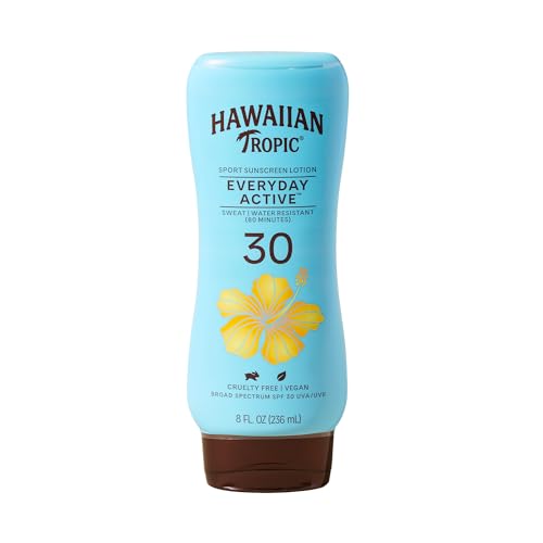 Hawaiian Tropic Island Sport Ultra Light High Performance Suncreen Lotion, Light Tropical Scent SPF 30 8 oz
