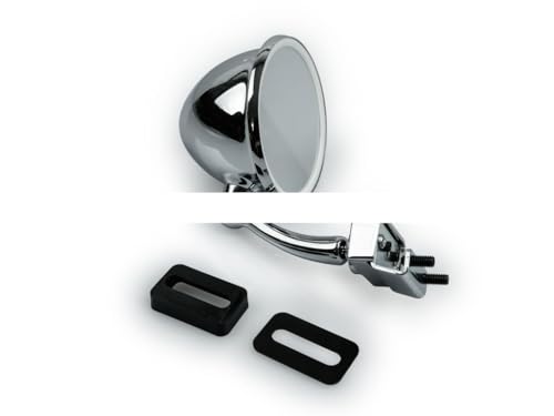 Specchio Rotondo A Goccia Esterno Cromato A Morsetto Compatibile Con Fiat 500 N, 500 D, 500 F, 500 L, 500 R, 500 Giardiniera, 600, 850 Berlina e Special Epoca