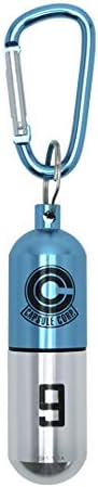 ABYstyle Dragon Ball Z 3D Blue Capsule Corp Aluminum Keychain 3.3" x 1" Unscrewed Store Cash Anime Manga DBZ Accessories
