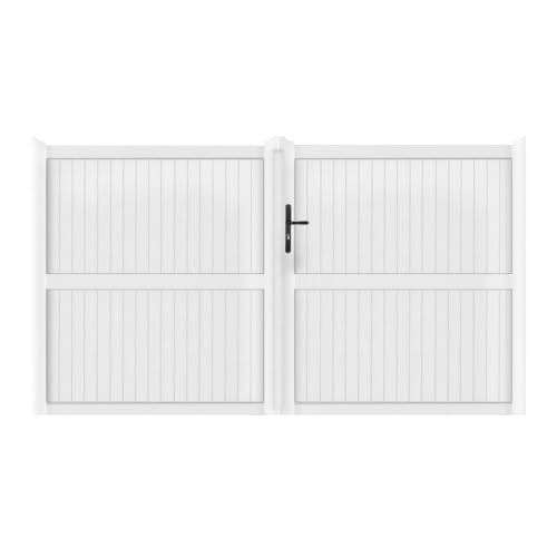 Gefradis Portail battant PVC Largeur 250 cm x Hauteur 160 cm Plein GUERANDE Fabrication française