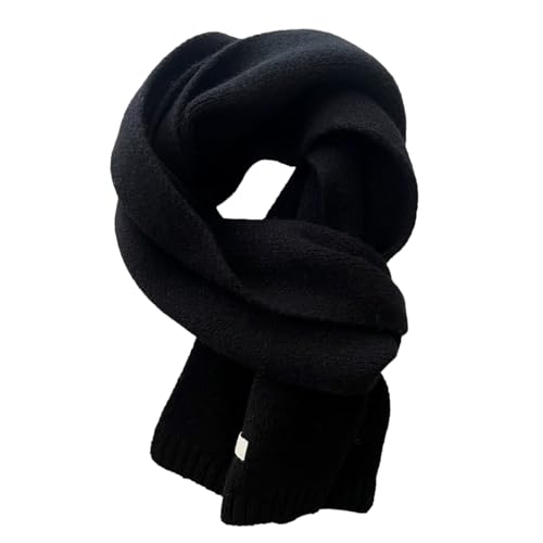 Generisch Winterschal Wollschal Weiche Warm Strickschal - 100% Wolle - Herbst Winter Einfarbig Gestrickter Schal Vielseitiger Kaschmir-Halsschal für Damen Herren, 160 x 20 cm...