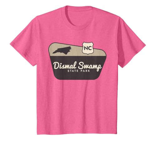 Dismal Swamp State Park North Carolina Welcome Sign Trip T-Shirt, Youth, Pink Heather, 3T