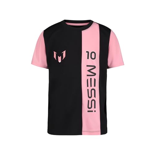 Image of Messi Boys' Lifestyle Short Sleeve Top, Loose-fit Shirt with Logo, Comfortable, All-Day Wear