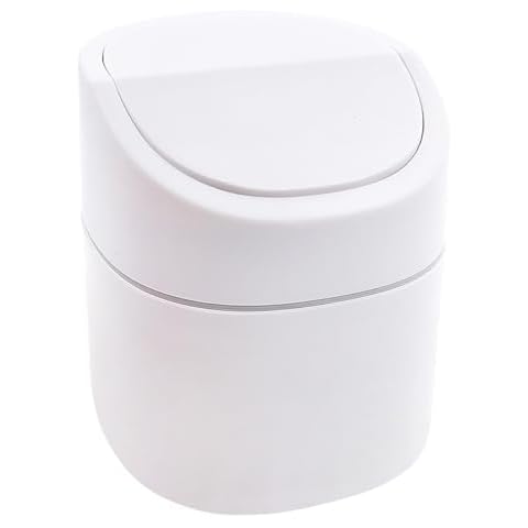 Bakiauli White Mini Waste Bin for Home Cover