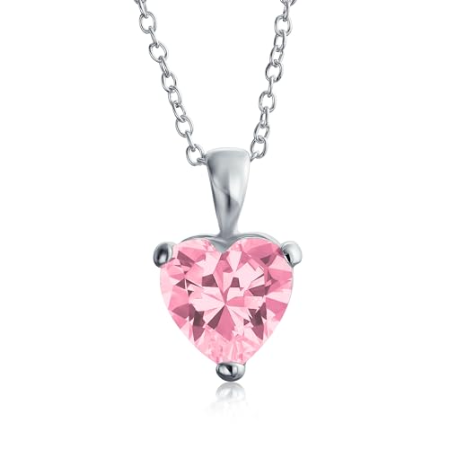 Collier cœur rouge rose clair Bling Jewelry le cadeau idéal pour femme
