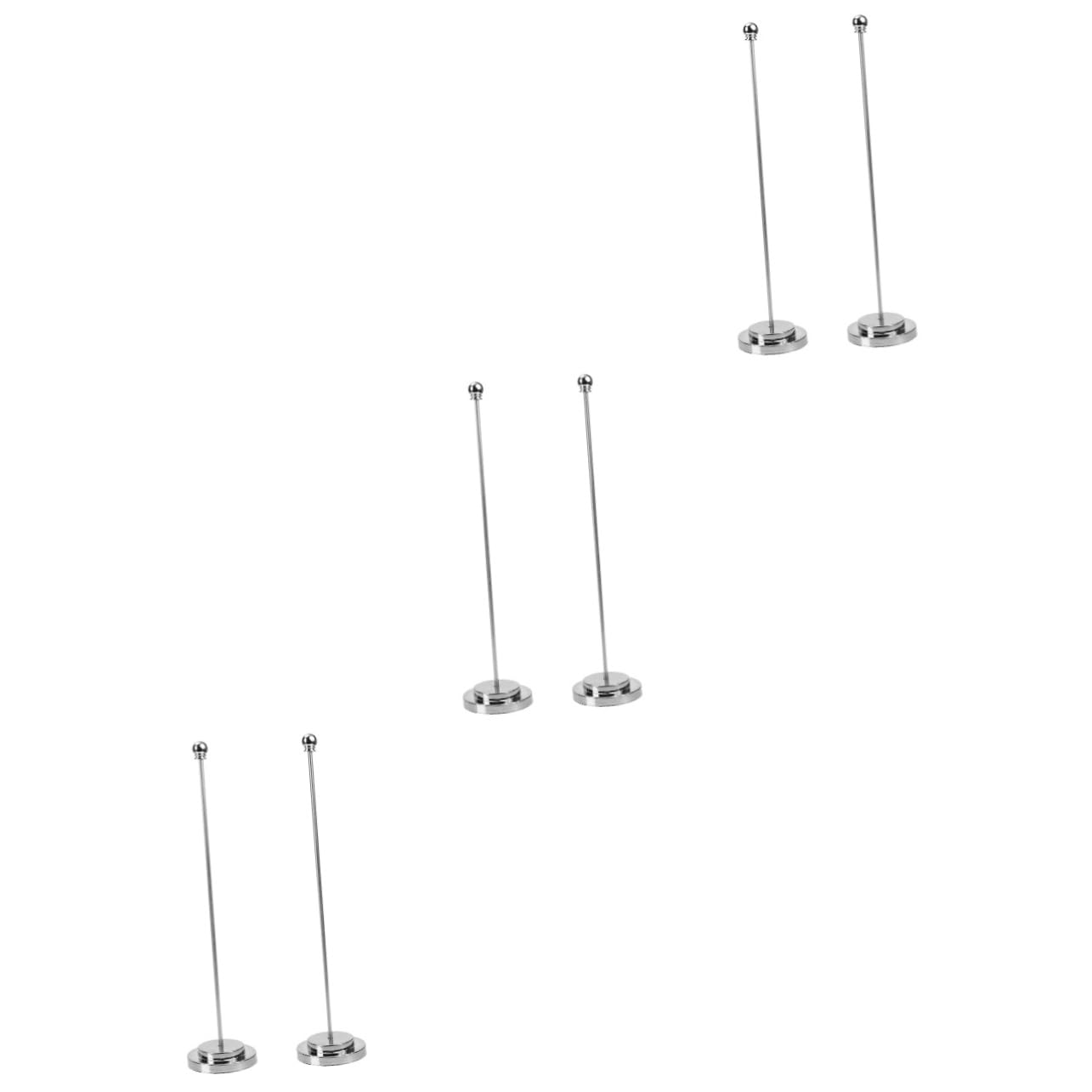 Yardwe 6 Pcs desktop flagpole tabletop flag base desk flag holders Car Flag Mount flag stand for home small flag pole allegiance flag supply Table Flag stick office plastic single shot