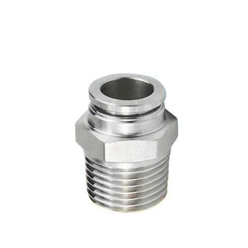 Accesorio neumático de acero inoxidable de 1/8" NPT para tubo de PC industrial de 12 mm 2