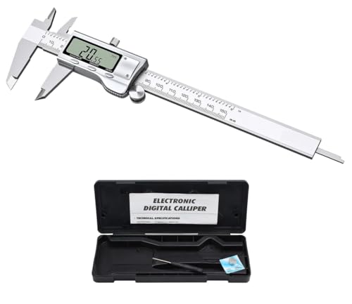 Electronic Digital Vernier Caliper - 150mm Stainless Steel Professional Metal Digital Caliper With Easy to Read Lcd Vernier Gauge, Inch/Metric Conversion
