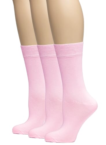 Image of Hugh Ugoli Women's Thin Soft Rayon Derived from Bamboo Crew Socks for Dress, Trouser, Seamless Toe & Non-Binding, 5-8 /9-11