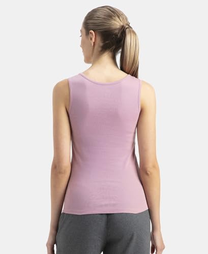 Image of Jockey A113 Women Super Combed Cotton Rib Fabric Slim Fit Solid Tank Top