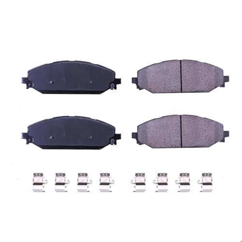 Image of PowerStop Front Brake Pads for Jeep Grand Wagoneer 2022-25 |Grand Wagoneer L 2023-25 |Wagoneer 2022-25 |Wagoneer L 2023-25 - Z17 Ceramic Brake Pads with Installation Hardware, 17-2179