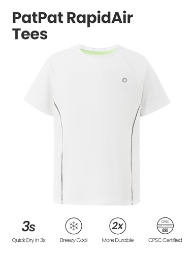 PATPAT Girls Sports Set, Quick-Dry UPF Tee & Bamboo Skort, Flowy Athletic Outfit for Tennis & Outdoor Play, Size US8/S4