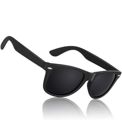 SDXCJY Sonnenbrille Klassischer Retro-Stil UV400 Schutz Sportbrille für Autofahren, Radfahren, Angeln, Reisen – Unisex Sonnenbrillen für Damen & Herren, Sommer Strand Party Accessoires (Schwarz)