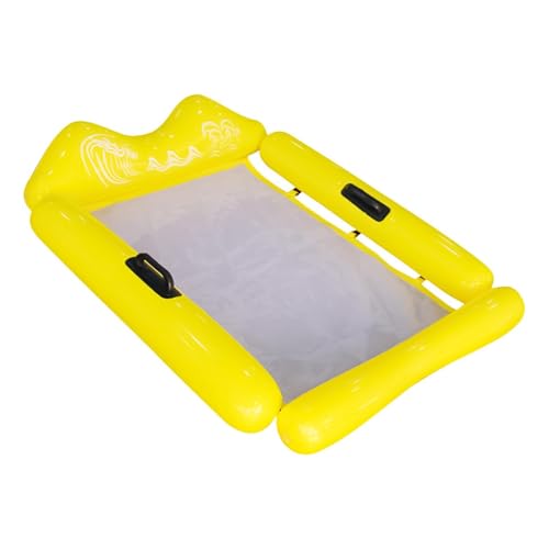Hamaca de Agua Inflable: Tumbona Flotante para Piscina, Flotador Relajante para Adultos, Tumbona de Bronceado, Accesorio para Cama Flotante | Río Mar Lago Patio Trasero Viajes Familiares Natación