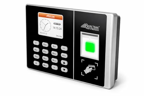 Image of Realtime | RS9W WiFi Biometric Attendance Machine with RFID Card Reader Digital Display Realtime Time Tracking Office Staff Employee Time Recorder