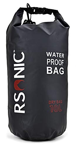 Wasserdichter Rucksack Packsack Pack Sack Tasche mit Schultergurt | Water Proof Dry Bag (Schwarz, 10 Liter) Cover