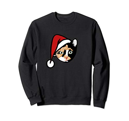 Sweat Chat Calico de Noël idéal pour vos soirées cocooning au coin du feu