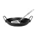 Produktbild GRÄWE Schmiedeeiserne Servierpfanne F 400, Ø 28 cm, hoher Rand, Eisenpfanne mit Griffen, 400° C hitzebeständig, Pfanne aus Eisen, kratzfeste Bratpfanne, unbeschichtet, induktionsgeeignet, mit Wender