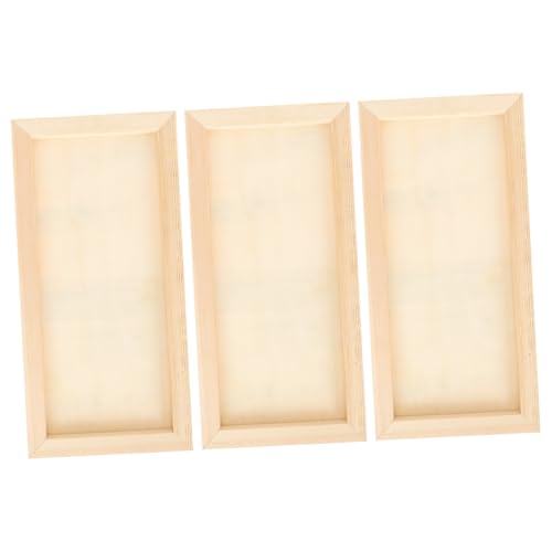 Gadpiparty Clay Painting Frames for Boys and Girls 3pcs DIY Wooden Picture Frame for Boys and Girls Artworks