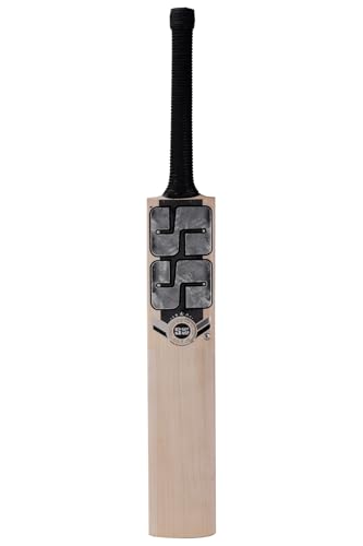 Image of SS Premium Silver Kashmir Willow Cricket Bat - SH | Selected Grade 3 Air Dried Willow | Massive TON Edges | 3-Tone Grip | Wide Play Area | with SS Bat Cover | Made in India