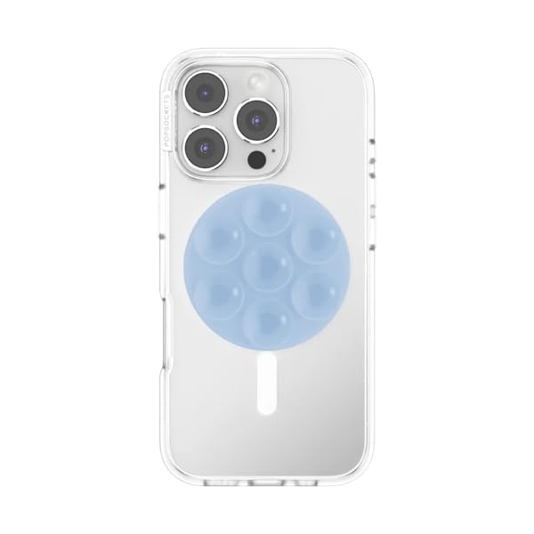 Image of PopSockets PopTop, Adhesive Phone Grip with Swappable Top, Light Blue - Frost